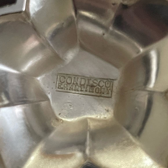 Vintage Set Of Two Condisco E.P Antimony Silver Plated Ornate Candle Holders - Picture 4 of 8